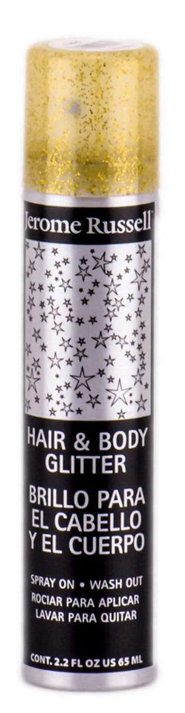 Jerome Russell Hair & Body Glitter Spray – Gold – 2.2 oz - ANNS BEAUTY SUPPLY